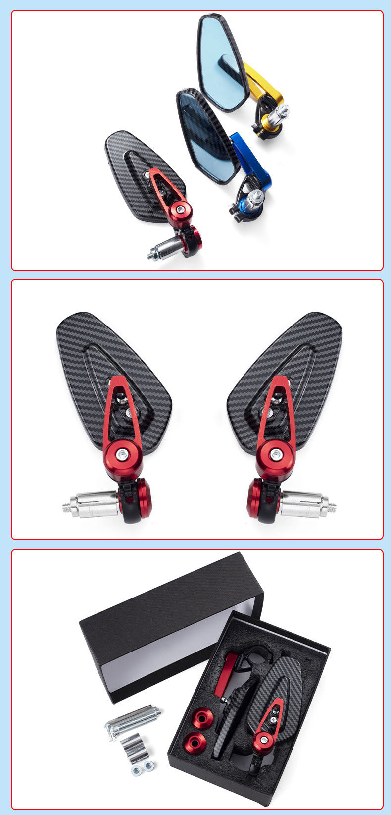 Spring breeze 250nk 150NK NK 400 650NK ST baboon motorcycle modified handlebar mirror handlebar rearview mirror