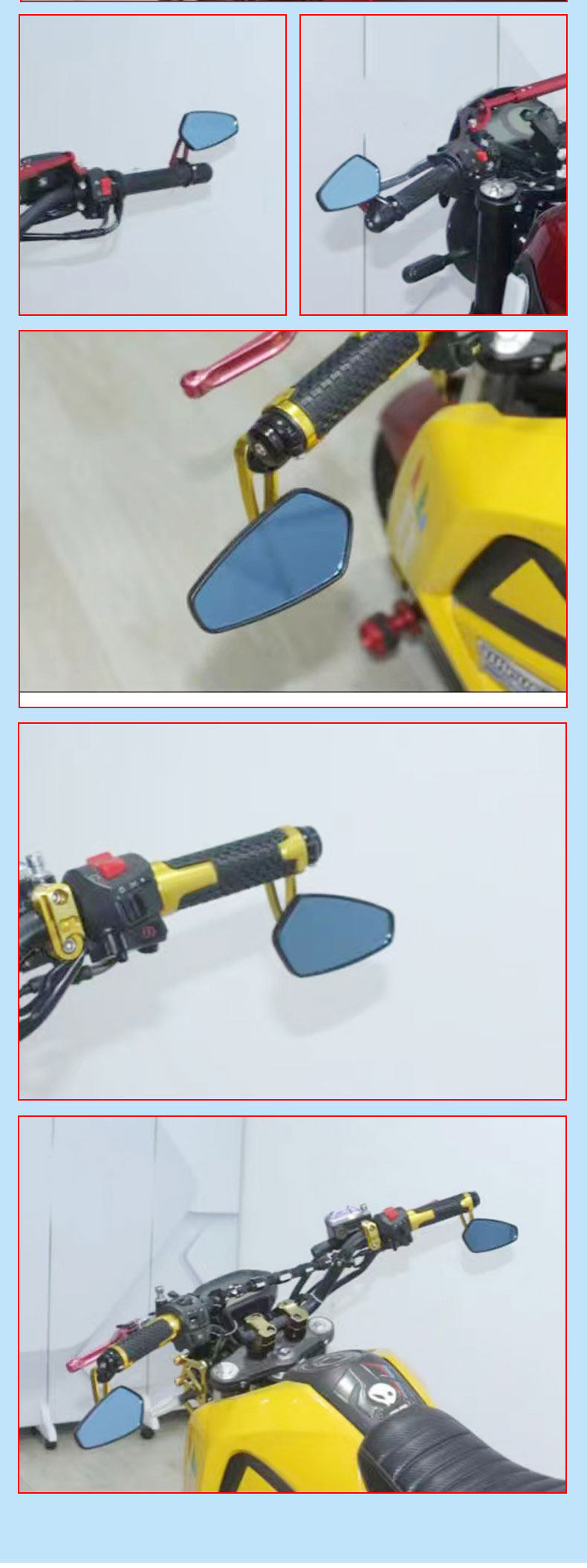 Spring breeze 250nk 150NK NK 400 650NK ST baboon motorcycle modified handlebar mirror handlebar rearview mirror