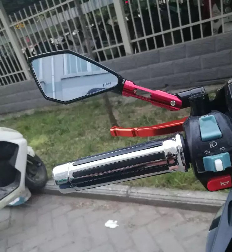 Supply motorcycle scooter moped modified rearview mirror Yamaha Sports car reflector extra large rearview mirror