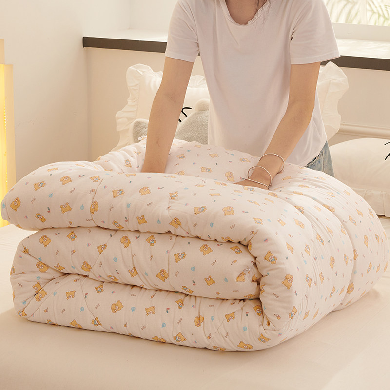 Xinjiang cotton quilt winter is thickened warm dormitory single student quilt core pure cotton four seasons general quilt