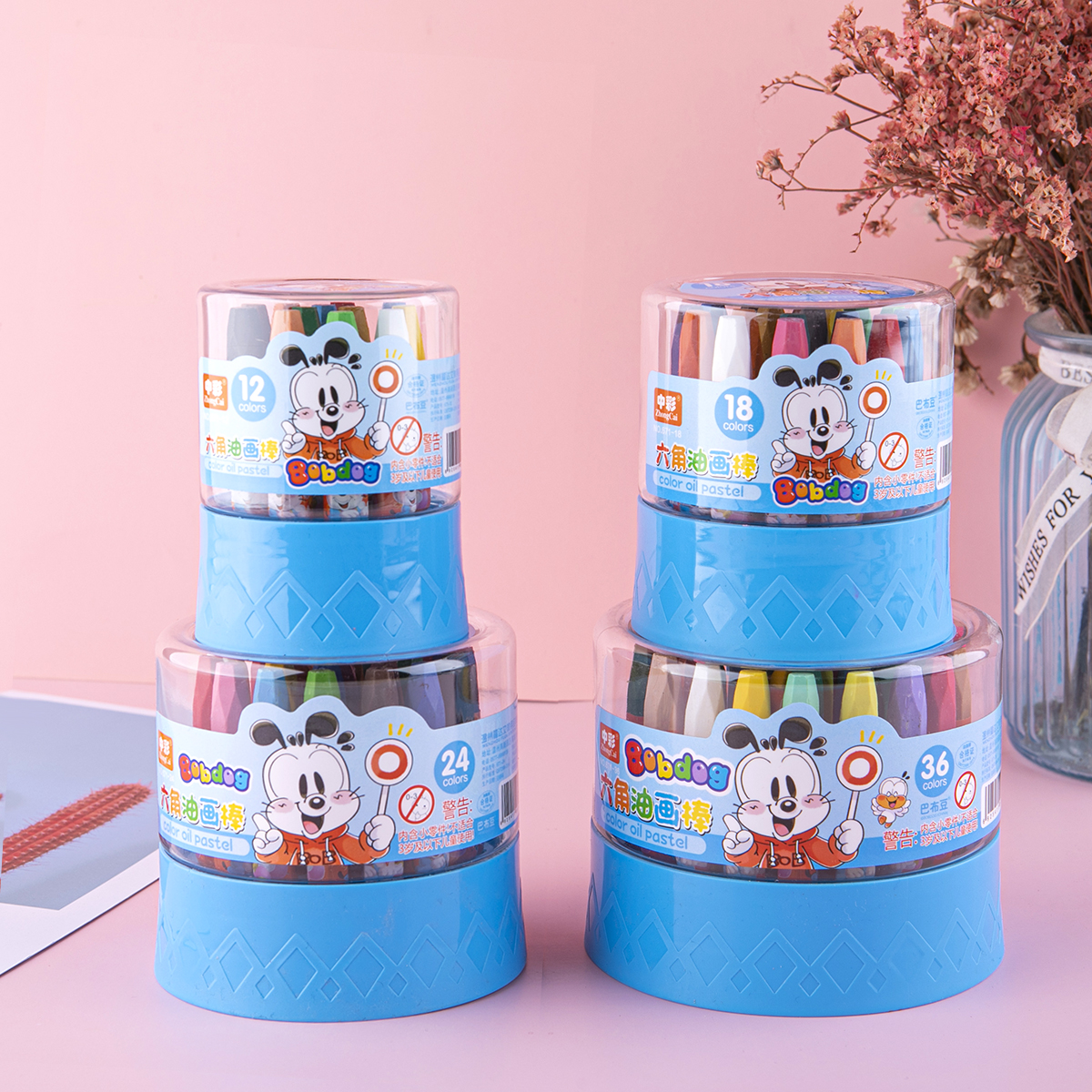 Children's 24-color crayon washable 12-color safety 18-color oil painting stick 36-color kindergarten beginner brush wax pen
