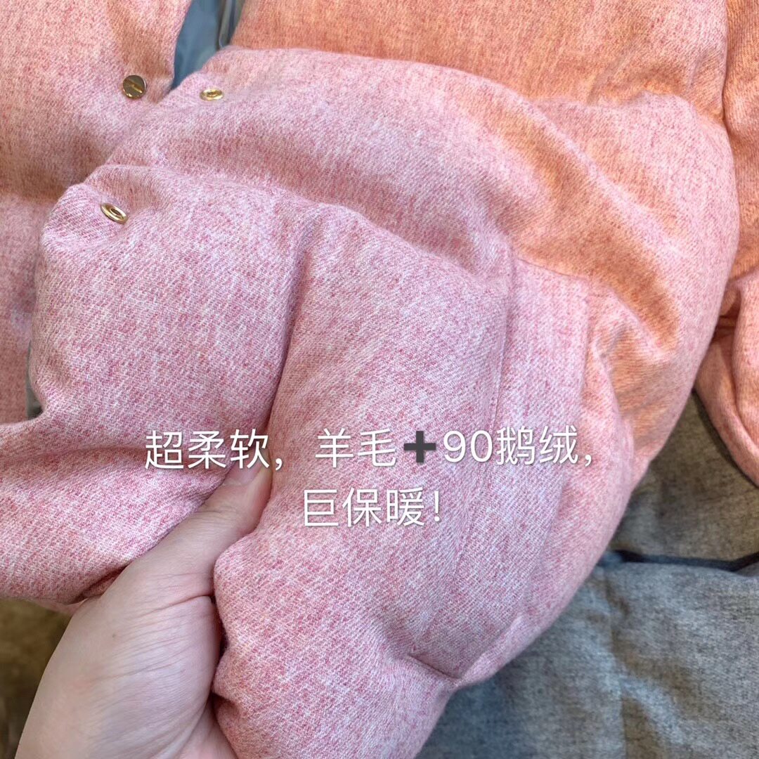 End of year benefits high-end light and warm 90 white goose down imported wool, short version down the women's foreign pie