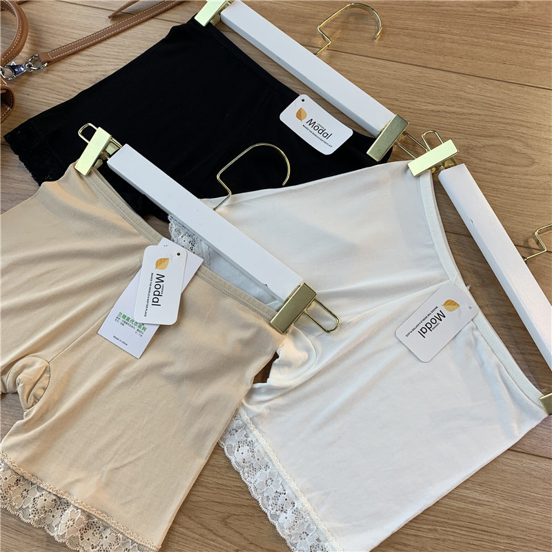 3 pairs of modal non-rolled underwear cotton three-point pants lace safety pants anti-light women's summer underwear