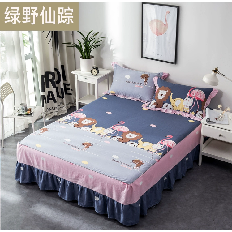 Khăn trải giường đơn mảnh 1,5m1,8 m cotton chống trượt Simmons bảo vệ tấm trải giường - Váy Petti