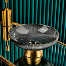 Light extravaganza glass snacks fruit tray living room home tea table swing pieces 2021 new modern high-end atmosphere delicacy