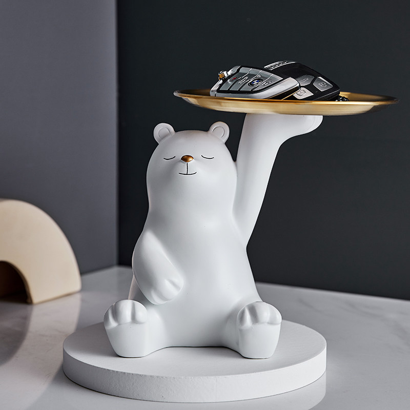 Light and luxurious entrance door Xuanguan key containing swing piece modern living room table tray Decorative Jo Relocation New Residence Gift-Taobao