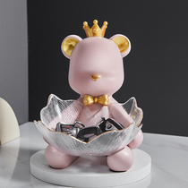 Violent Small Bear Entrance Door Key Containing Swing in door Entry Entrance Shoe Cabinet Livingroom Fruit Tray Joe New Residence Gift