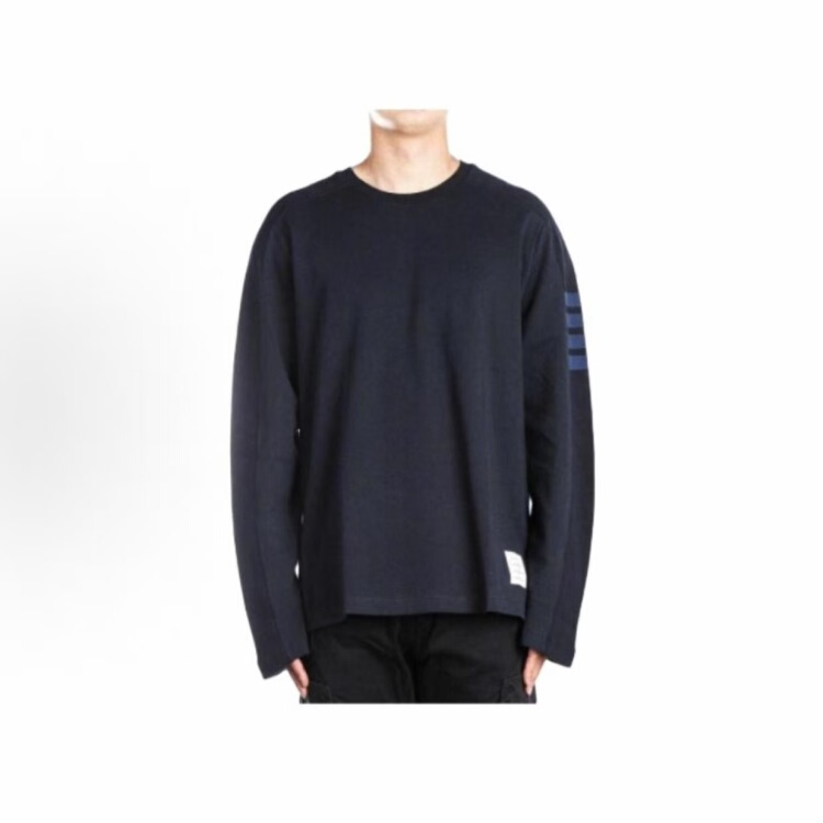 Thom Browne Tom Brown Men's Classic Striped Long Sleeve T-Shirt Mjs245B