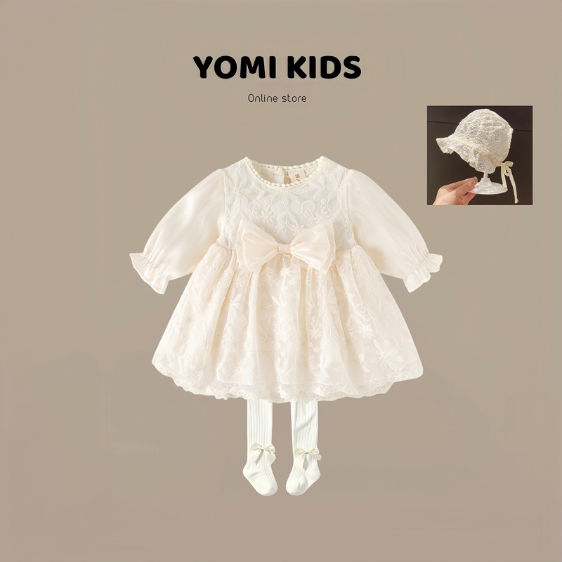Baby Girl Princess Dress New Spring and Autumn Style Infant Lace Dress Stylish Gauze Dress Full Moon Hundred Days First Birthday Dress Baby Girl Princess Dress New Spring and Autumn Style Infant Lace Dress Stylish Gauze Dress Full Moon Hundred Days First Birthday Dress