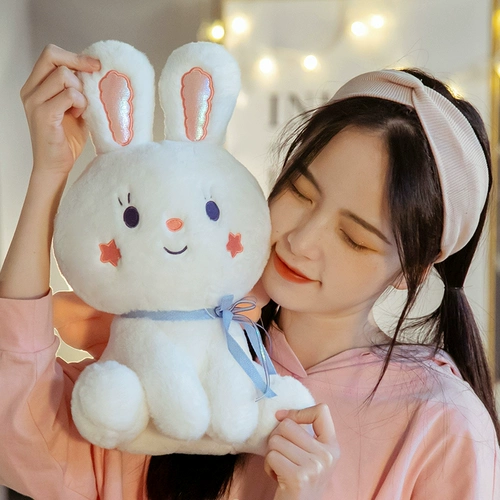 Милый плюшевый кролик, игрушка, подушка для сна, тряпичная кукла, белый кролик, подарок на день рождения