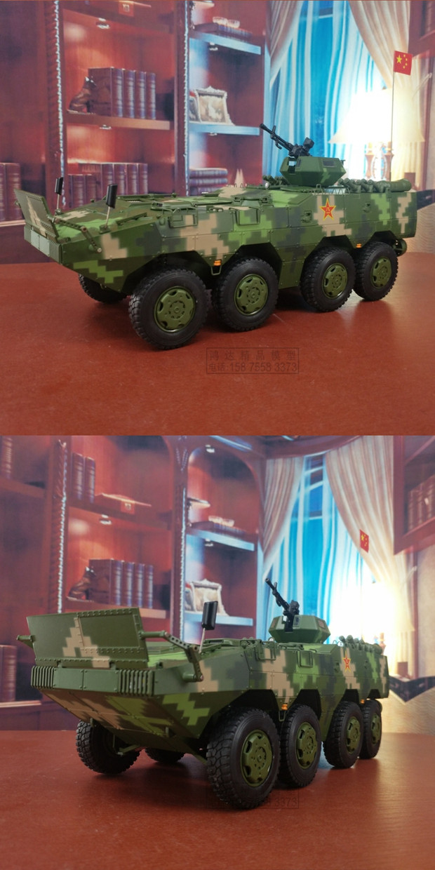8 * 8 Xe chiến đấu bộ binh Chariot Mô hình chỉ huy xe bọc thép 8X8 Tất cả các xe tăng đồ chơi trẻ con