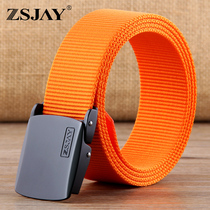 Tactical Bird Orange belt canvas belt Tide mens casual orange yellow outdoor quick-drying nylon belt