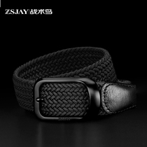 Tactical bird summer breathable elastic woven belt men and women light luxury business knitted belt casual elastic belt