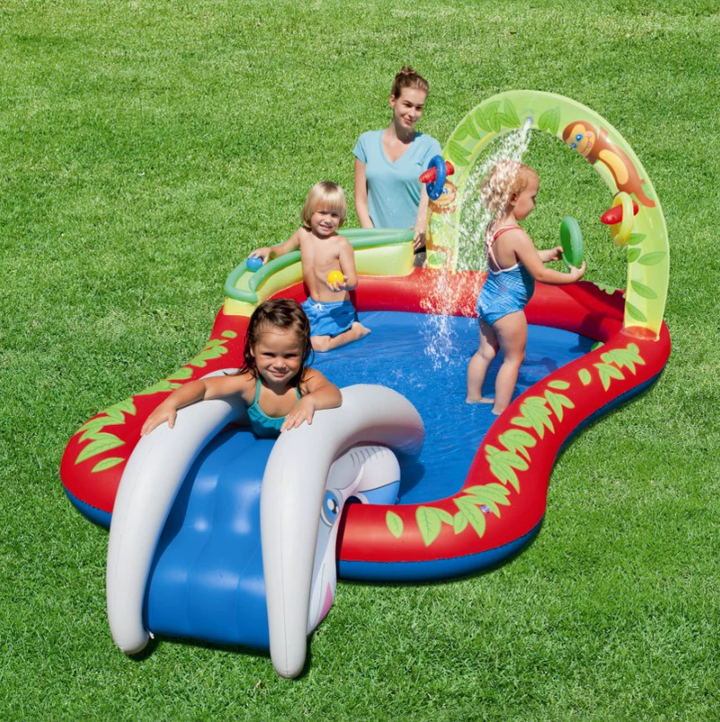 Tàu cướp biển lớn voi phim hoạt hình có thể phun nước inflatable bơi chơi đồ chơi nước bóng hồ bơi trượt lâu đài giải trí hồ bơi bể bơi phao cho bé