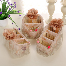 Eurostyle big flower tissue box bedroom tea table crammy paper crambox desktop phone remote control containing box