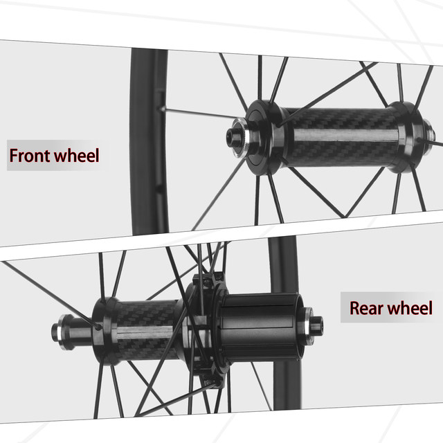 Unlabeled 700C Road V/C Rim Brake Aluminum Alloy Carbon Fiber Hub 6-Claw Straight Pull 120 Loud High Frame Rim Brake Wheel Set