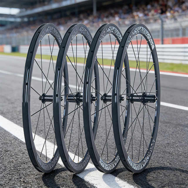 Rujixu 40/50mm High Frame Aluminum Alloy 54t Ratchet Rim Brake Wheelset Wind-Breaking Straight Pull Spokes V-Brake C-Brake Rim Brake