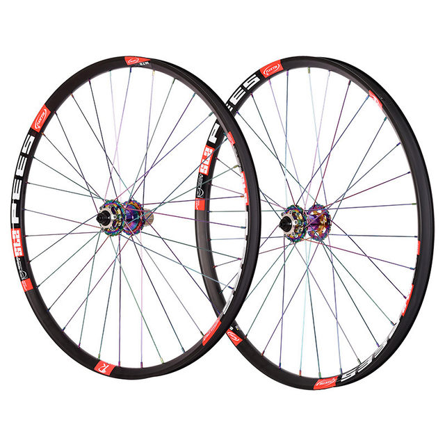 Rujixu Colorful Strip Mountain Bike Wheelset 29/27.5/26 Inch 120-Click Hub Thru-Axle Quick Release Boost
