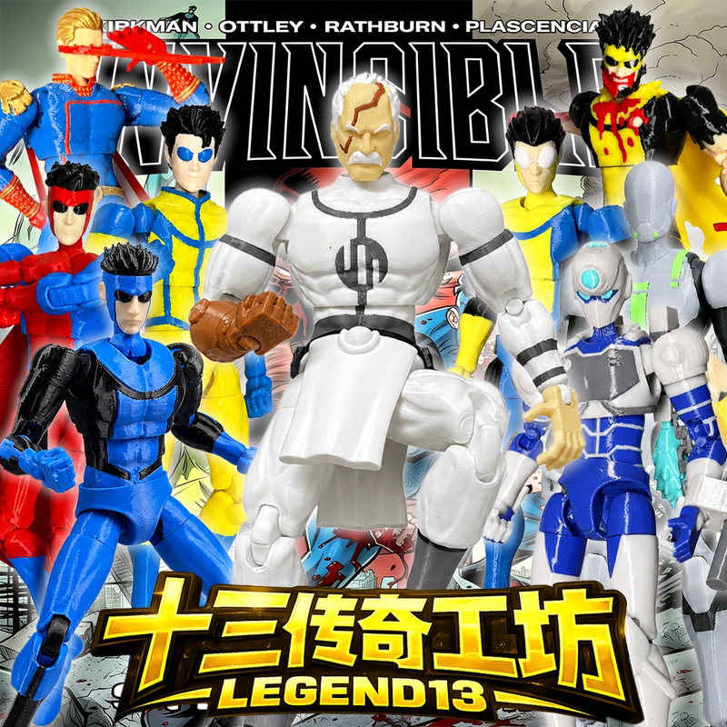 Thirteen Legendary Workshops Third Generation Invincible Young Hero Figure 3D Printed Multi-Jointed Movable Toy Model