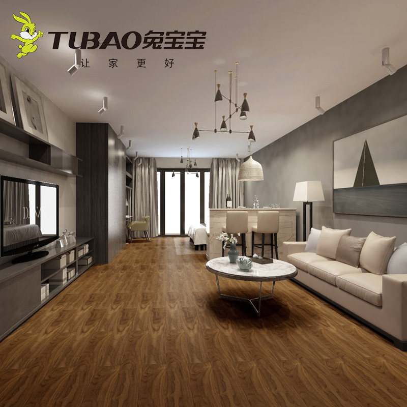 Rabbit Baby Solid Wood Flooring 18mm Dragon Eye Single Snap Lock Log Home Waterproof Wear Manufacturer Direct