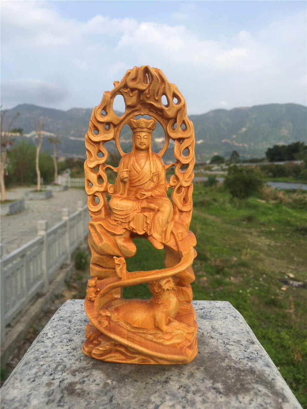 地蔵王菩薩*手作り*黄楊木*木彫り*開運風水{ 【公式通販】