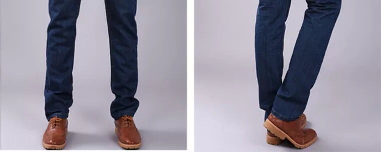 Mùa thu và quần jeans nam cộng với nhung cao eo lỏng lẻo co giãn ấm áp để mặc bên ngoài quần 40-50 tuổi quần dài nam