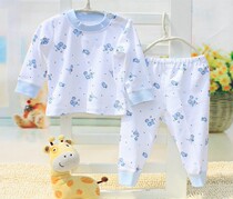  Tongtai baby underwear set 3-18 months old male and female baby shoulder open top pants two-piece set