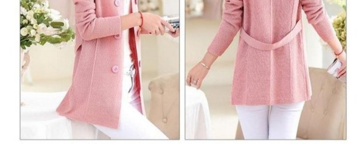 Phụ nữ trung niên mùa xuân và mùa thu đan áo len kích thước lớn mẹ tải áo len dài áo choàng len áo thun nữ trung niên