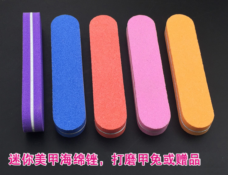 Dụng cụ làm móng nhỏ Sửa chữa móng tay 搓 Mini Sponge Fringe Làm dày móng tay Tập tin đánh bóng hai mặt đồ làm móng