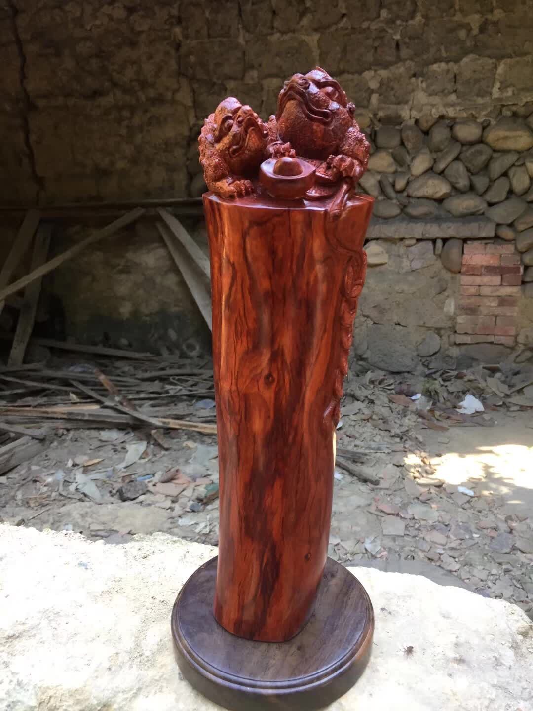 Cash-in-money toad India small leaf purple sandalwood wind water column swing upscale collection of goods business gifts high oil and dense old stock