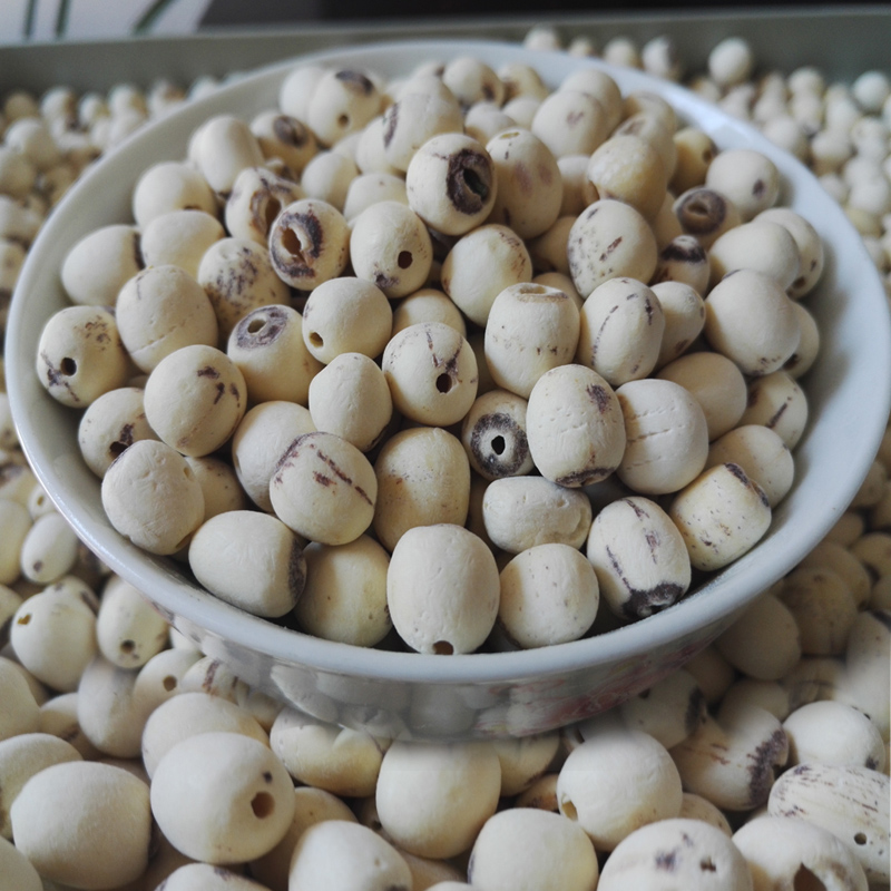 Hubei Honghu white lotus seeds microdermabrasion coreless coreless white lotus seeds dry goods farmhouse-produced waxy lotus seeds without sulfur 250g