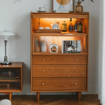 Locker with induction lamp Three drawers Two long iridescent glass door TV cabinet Side bedroom Bedside Sofa Cupboard