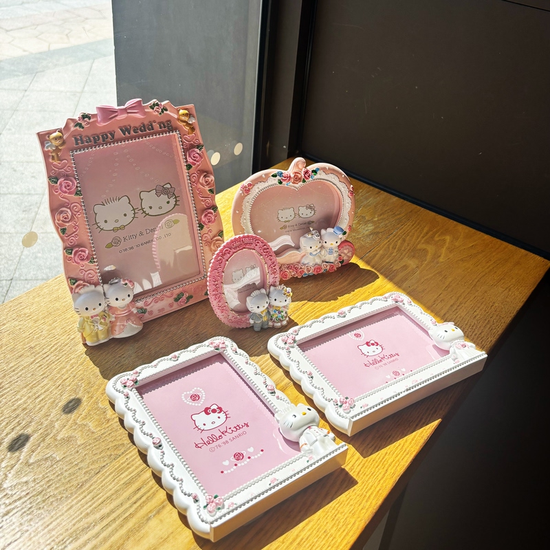 Hellokitty&Daniel Kt Cat Couple Photo Frame Wedding Photo Storage Decoration Desktop Wedding New Wedding