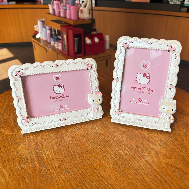 Hello Kitty Photo Frame Ornament Cute Cartoon Desktop Decoration Photo Frame Stand Gift for Friends