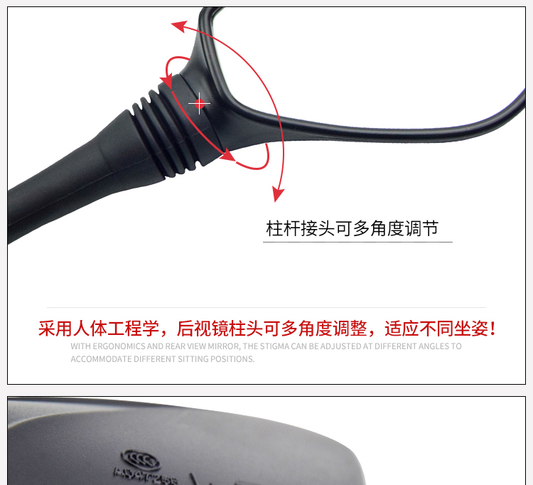 Thích nghi Haojue Suzuki Eagle khoan HJ125T-10E 10G phụ kiện chính gốc gương chiếu hậu gương - Xe máy lại gương gương xe máy giá rẻ hà nội