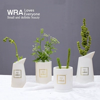 Mới gốm gió bình đơn giản hiện đại bình cá nhân chậu cây xanh Sáng tạo chậu gốm mọng nước - Vase / Bồn hoa & Kệ chậu trồng cây hình chữ nhật