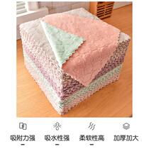 Dishwashing cloth not stained with oil rag for home kitchen grater rubbing table rubbing bowls water suction 100 cleaning cloth thickened cleaning towels