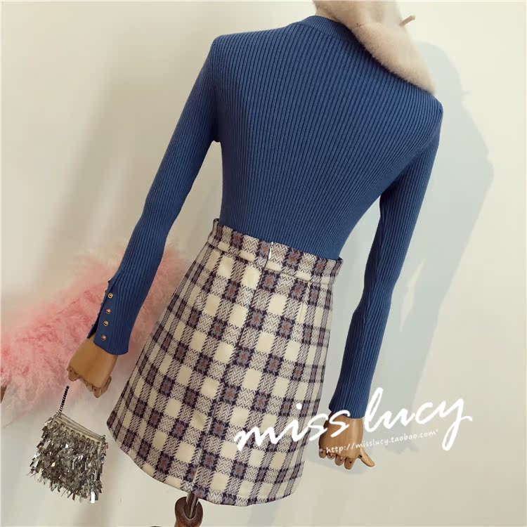 ZZchic sơ mi nữ thu đông 2018 phiên bản Hàn Quốc mới của kiểu dáng tự tay dài hoang dã v-cổ rỗng đan áo len nam đẹp