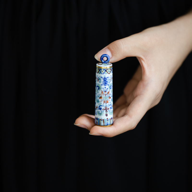 Curtain-in-Spring Hall antique style Colorful Tangle of Tangle Branches 7 2cm Jingdezhen Ceramic pendulum with a piece of fun piece-Taobao