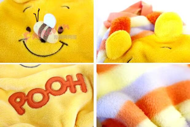 Trang phục PET PARADISE Pooh POOH dễ thương giả quần hai dây bốn chân Quần áo mùa thu và mùa đông dày - Quần áo & phụ kiện thú cưng áo cho mèo đẹp