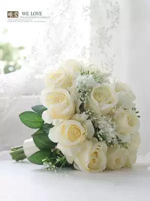 WELOVE Korean bride holding flower wedding photo photography wedding simulation bouquet pure champagne