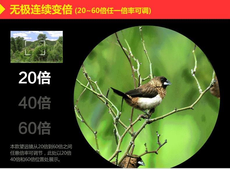 Gao Mu chim gương kính viễn vọng một mắt ngắm mục tiêu 60 lần năng lượng cao HD điện thoại di động camera tele nhìn đêm - Kính viễn vọng / Kính / Kính ngoài trời ống nhòm ban đêm