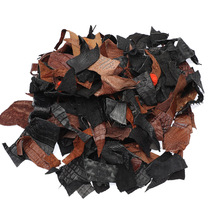 DIY leather scrap half skull skin bone material