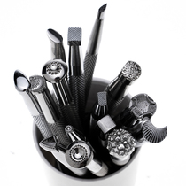 Leather engraving printing tool hand DIY tool self-produced casting double rope pattern mat woven printing tool