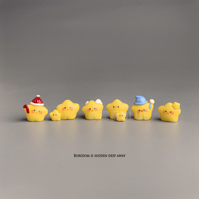 When You'Re Bored, Place a Few Cute Little Stars to Lift Your Mood. Realistic Decorative Items for Your Computer, Japanese-Style Workstation, or Office Desk