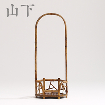 Plum deer bamboo cool stove rack bamboo stove table vintage flower arrangement table tea rack Bozu rack tea shed mud stove rack tea ceremony