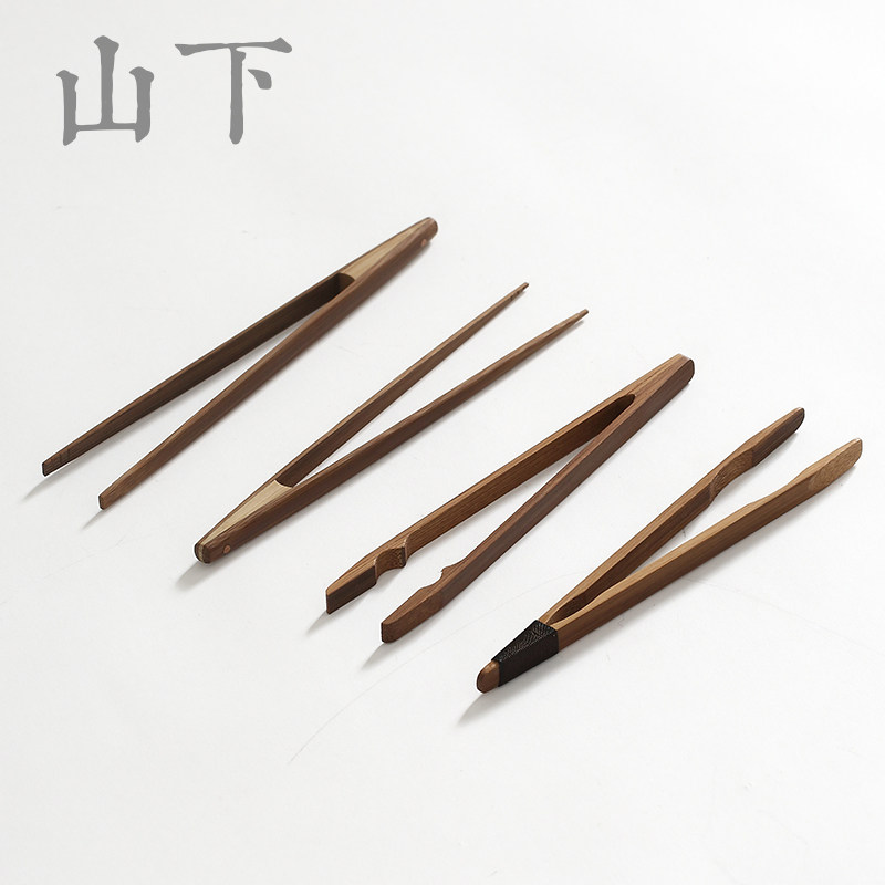Handmade Bamboo Kung Fu Tea Clip Tea Duct Accessories Old Bamboo Clip Handmade Cup Clamp Pot Lid Bamboo Clip Multifunction Tea Channel Clip