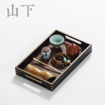 Bamboo weaving creative tea tray Japanese tea ceremony tea tray kung fu tea set tea tray bamboo tray
