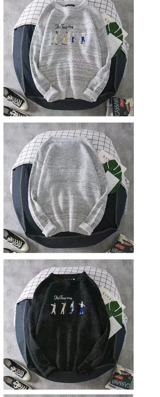 Phiên bản Hàn Quốc của áo len nam có mũ trùm đầu lỏng áo hoodie cặp