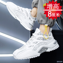 Summer mens heightening shoes 8cm6cm Korean version 100 lap breathable mesh surface casual sneakers invisible heightening mens shoes